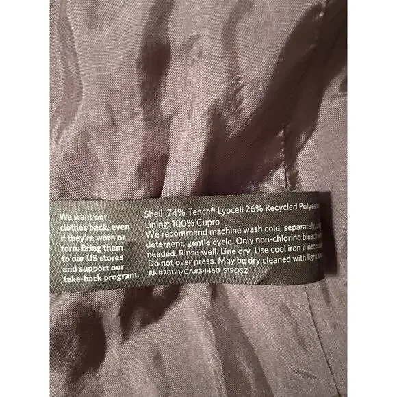 Eileen Fisher  Jacket Size M Windbreaker Gray Full Zip  Lined Outdoor Jacket - Picture 13 of 14